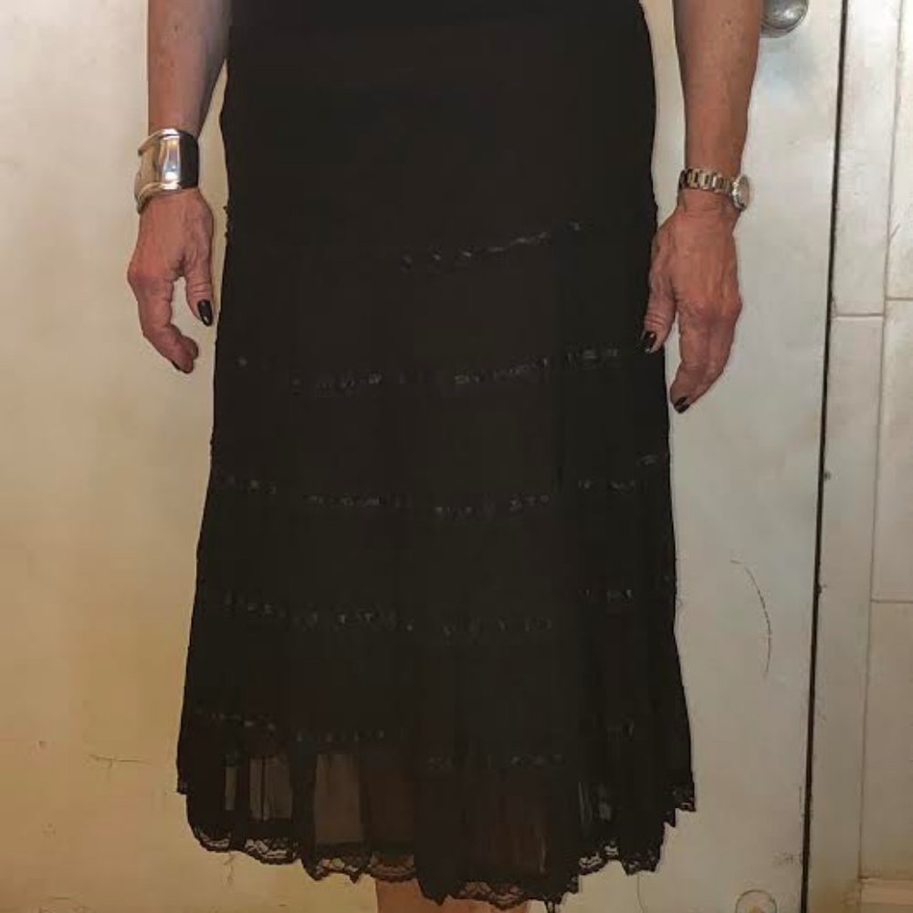 Ribbon Detailed Peasant Skirt